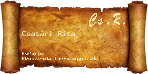 Csatári Rita névjegykártya